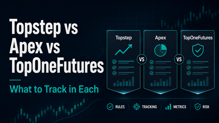 Topstep vs Apex vs TopOneFutures — What to Track in Each